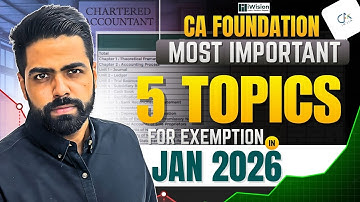 CA Foundation Accountancy Most Important Topics | Jan 2026 | CA Vipul Dhall | iWision