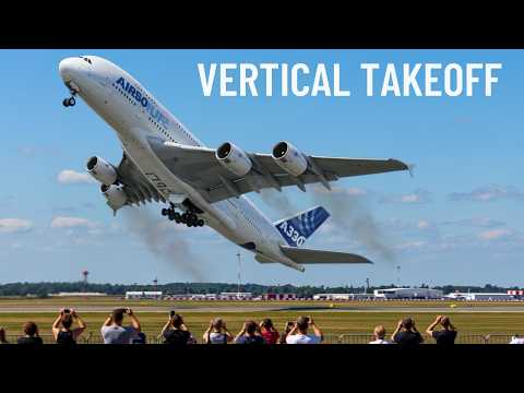 AMAZING Airbus A380 A350 Near VERTICAL Take-off ✱ LARGE COMMERCIAL BOEING Vs AIRBUS