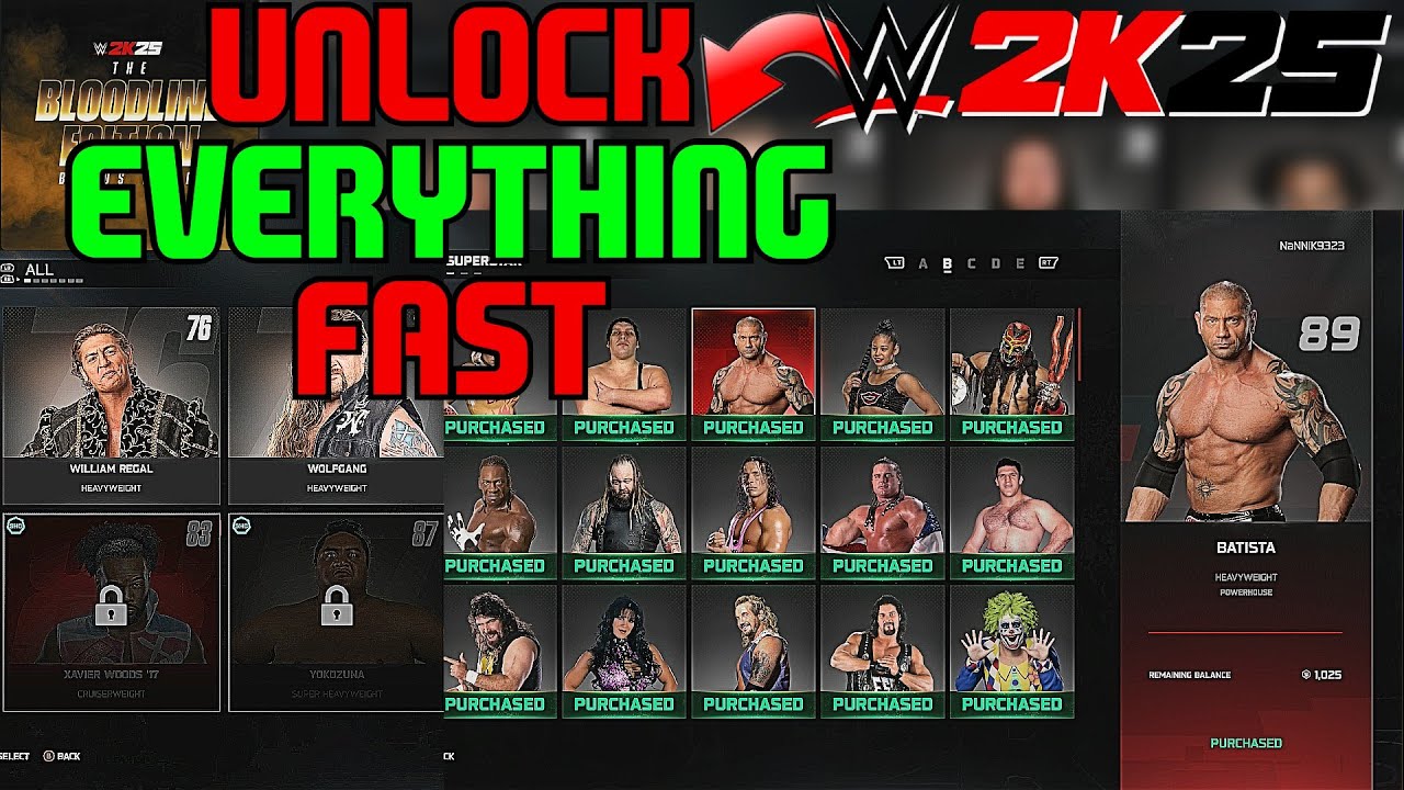 КАК РАЗБЛОКИРОВАТЬ ВСЕ в WWE 2K25