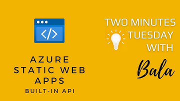 Azure Static web Apps Built in API