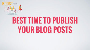 Best time to publish your blog posts