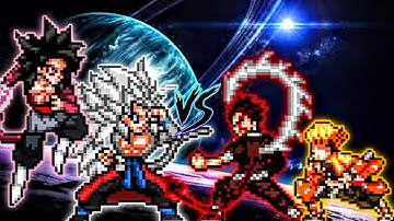 Goku Black SSJ4 OP (New) & Xeno Goku V2 OP VS Tanjiro OP (Zeed) & Zenitsu Chaos OP in JumpForceMugen