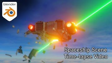 Making A Ship Action Scene (Blender Time-lapse Video)