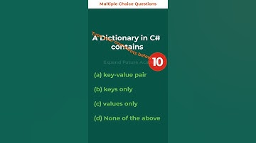 C# Multiple Choice Question
