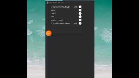 Cara menghitung Luas persegi panjang menggunakan aplikasi Pascal N-IDE