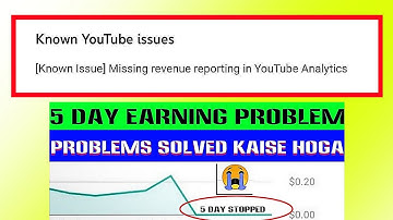 [Known issue] Missing revenue reporting in YouTube Analytics