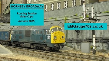 Hornsey Broadway Model Railway running session clips Autumn 2025.