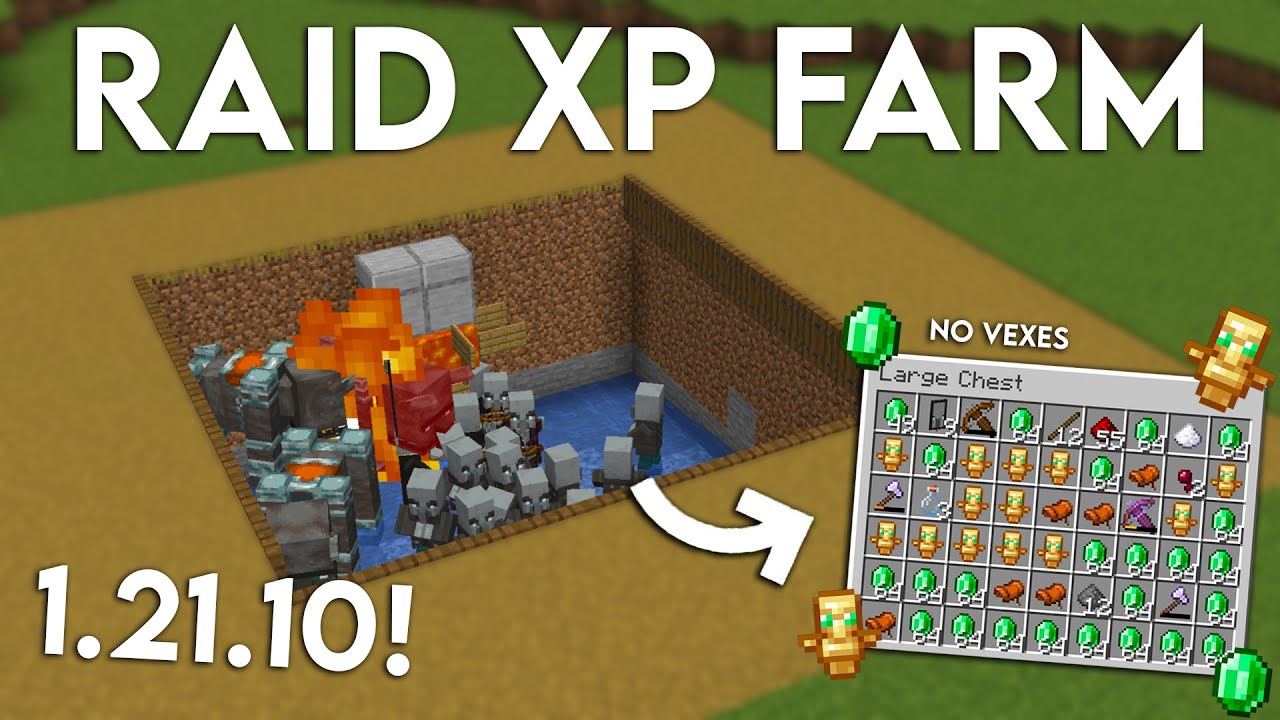 NEW UPDATED MINECRAFT JAVA 1.21.10 RAID FARM TUTORIAL - YouTube