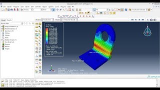 Abaqus Tutorial Videos - Structural Analysis of a 3D Solid Bracket