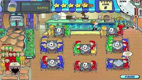 Diner Dash - Level #28 - Go with the Flo Fine Seafood Dining VIII