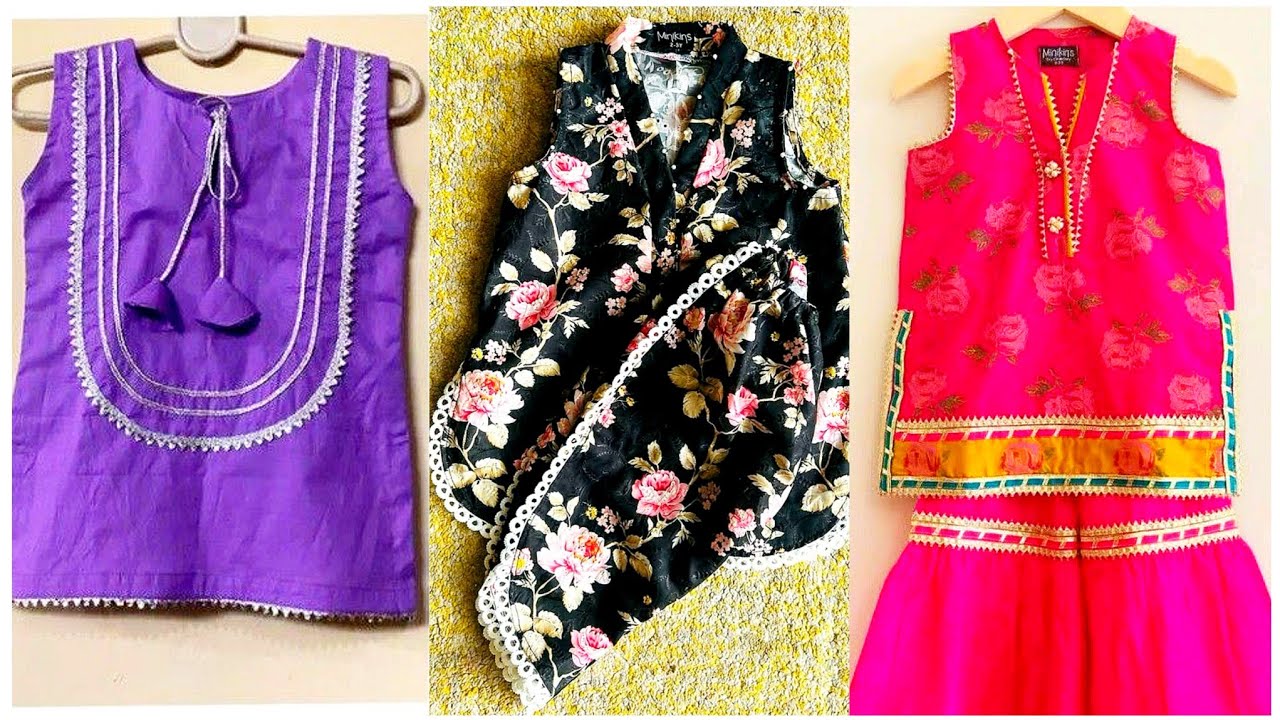 Diy Latest Eid Handmade stitching girls 2 PECS dress collection 2026