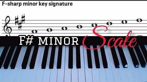 F Sharp minor harmonic scale on piano: piano lessons (right & left hands)