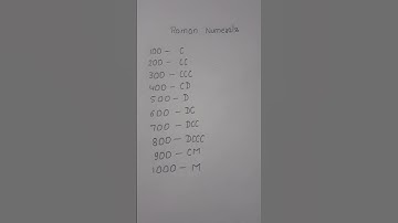 Roman numbers 100 to 1000 || Roman numbers 100 se 1000tak || Math #shorts #shortvideo