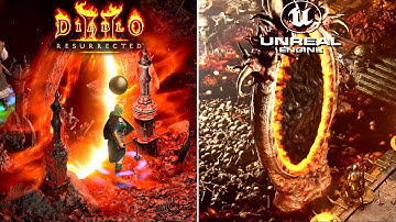 Diablo 2: Unreal Engine 5 vs Ressurected Comparison | Durance of Hate (ACT 3)