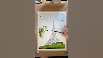 Watercolor Timelapse: Eiffel Tower