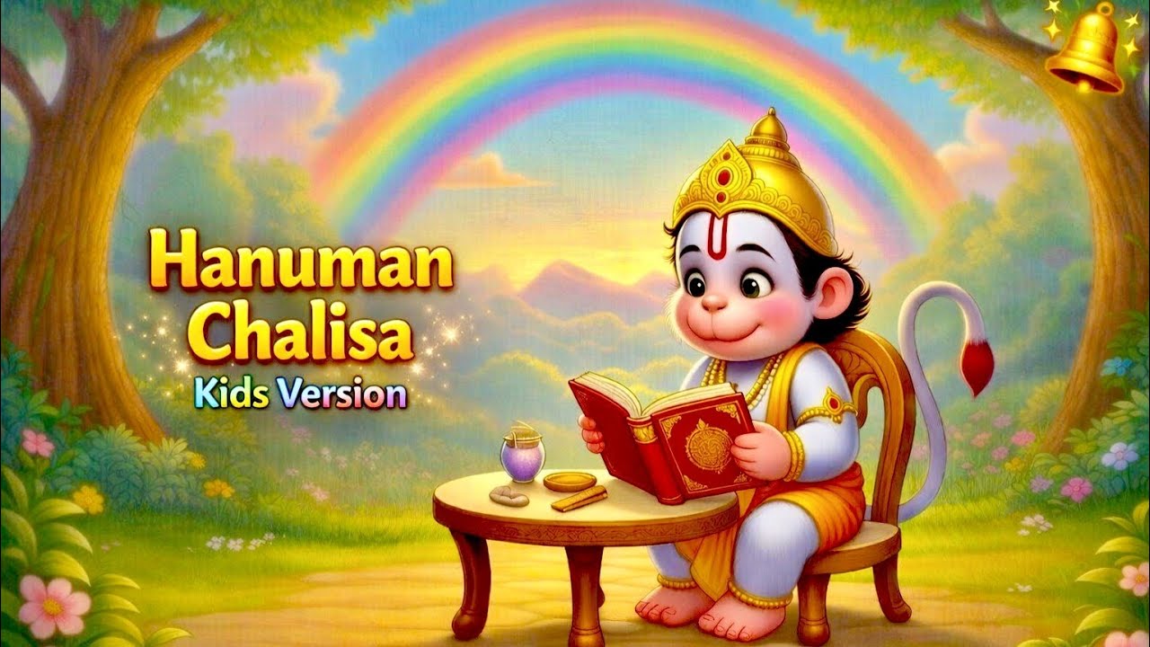 हनुमान चालीसा | Hanuman Chalisa for Kids 🎶 | Let’s Sing with 
