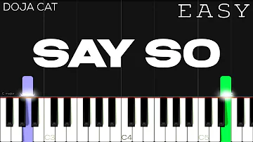 Doja Cat - Say So | EASY Piano Tutorial