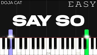 Doja Cat - Say So | EASY Piano Tutorial