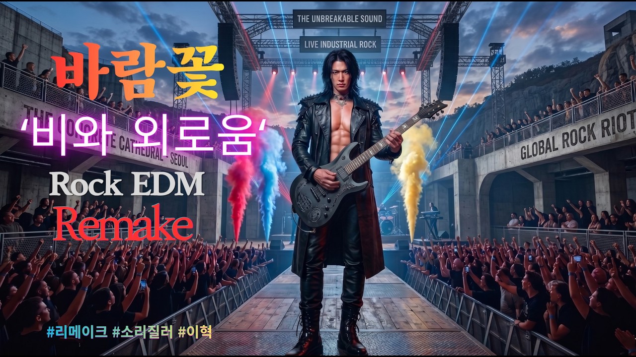 바람꽃 '비와 외로움 ' Aggressive Rock EDM Remake 🔥 심장을 때리는 락 #바람꽃 #이혁 #리믹스 ...