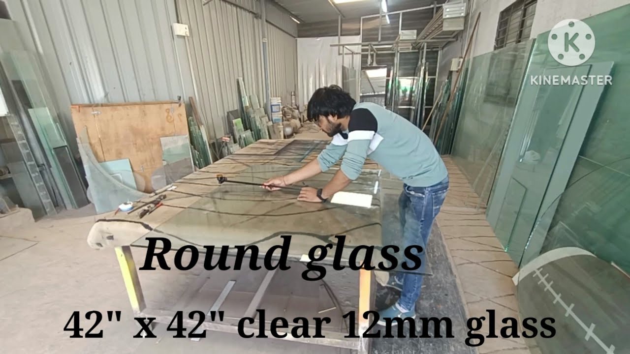how to polish glass after cuting//amazing glass compass cutting//glass