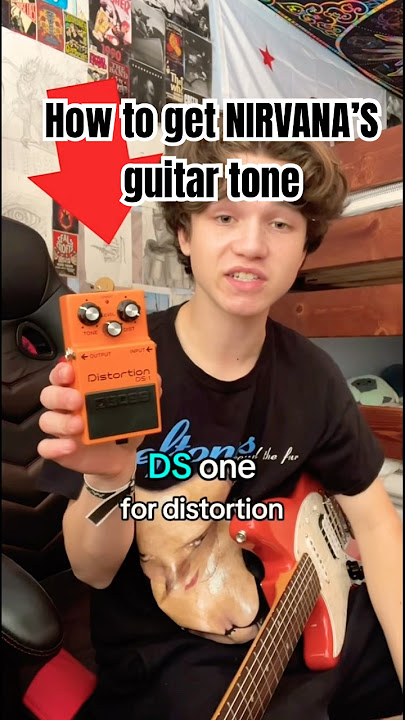 How to get #nirvana ‘s #guitar tone. #music #kurtcobain #90s #bosspedal #distortion #grunge #tiktok