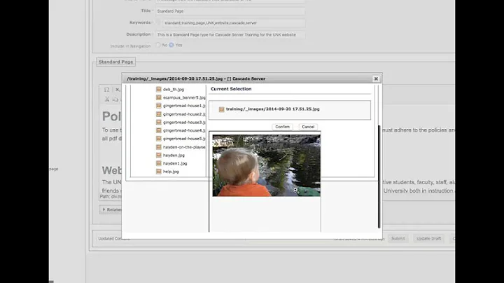 Inserting Images and Uploading images via the Wysiwyg editor
