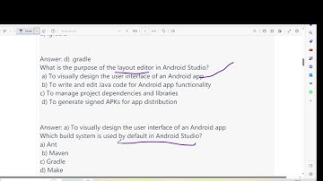 Top 20 Android Question and Answer MCQ on  Android  Studio