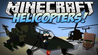 Minecraft | HELICOPTERS! (Realistic Helicopters in Minecraft!) | Mod Showcase [1.6.2]