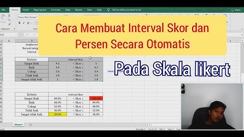Cara Otomatis Menentukan Interval persen maupun skor Pada Skala likert