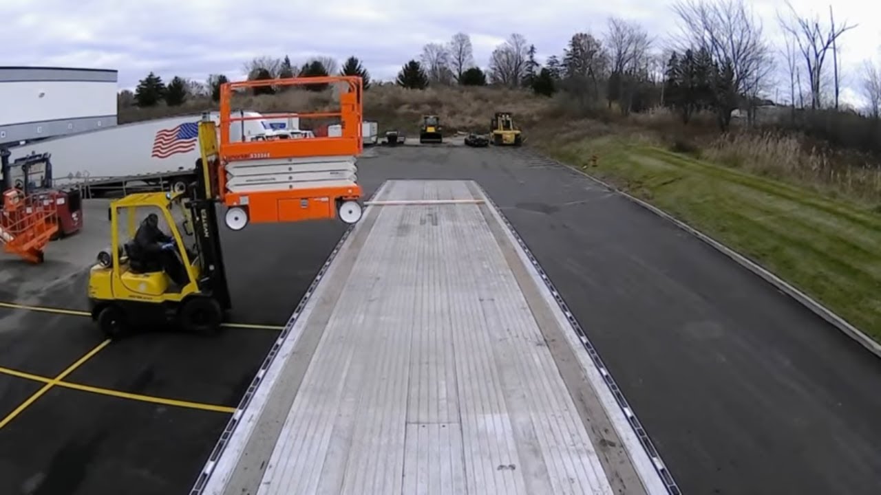 553 Unloading Scissor Lifts The Life of an Owner Operator Flatbed