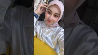 Beautyful Satin Blouse And Hijab Style