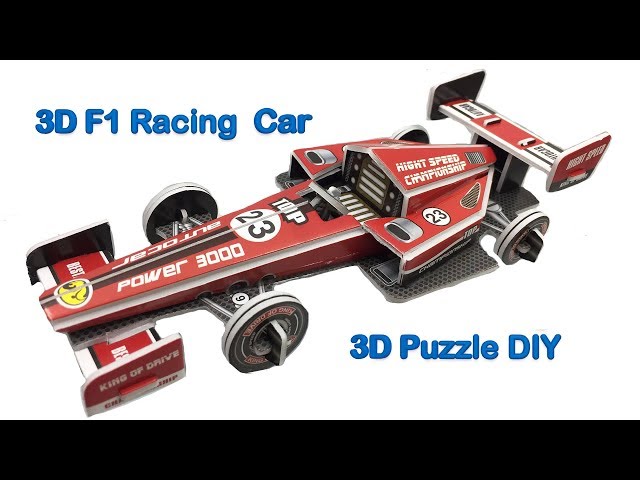 3D Puzzle DIY, Assembly the Paper F1 Racing Car Championship - YouTube