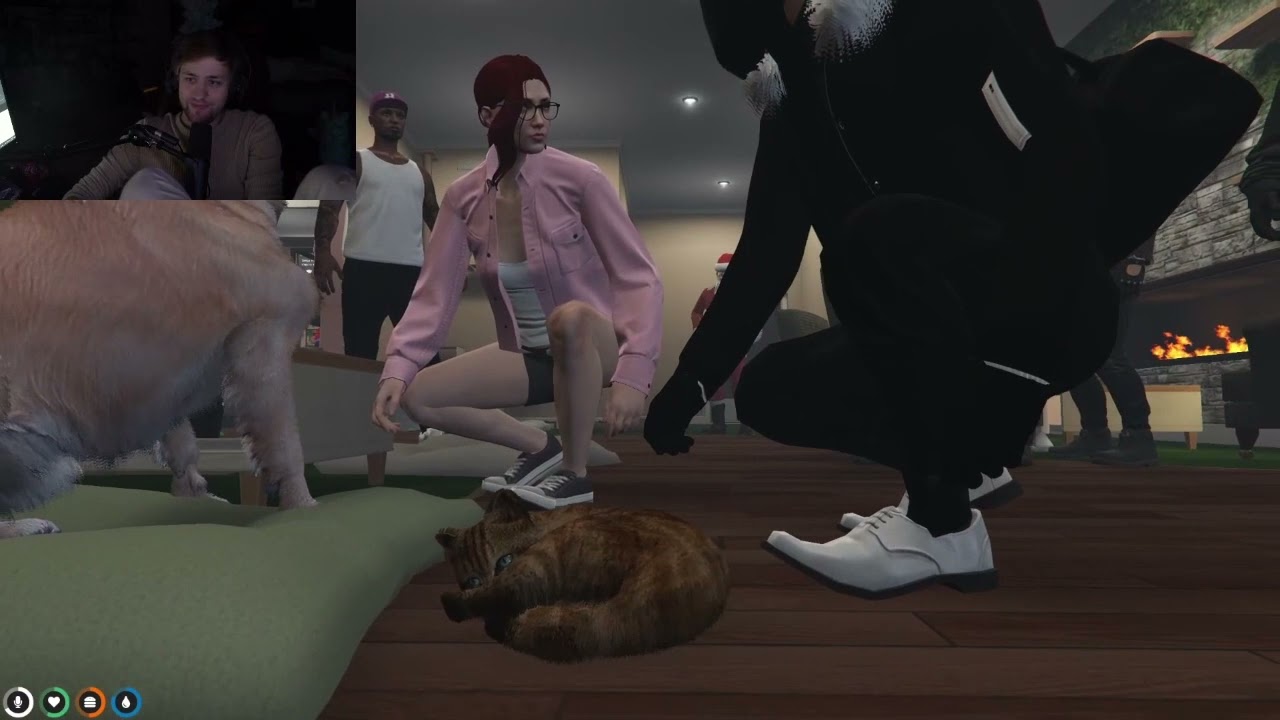 sodapoppin visits the UwU cafe and competes for Ash's attention - Sodapoppin's cat RP in GTA NoPixel