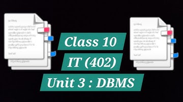 DBMS class 10 it 402 Important questions #class10 #it402class10