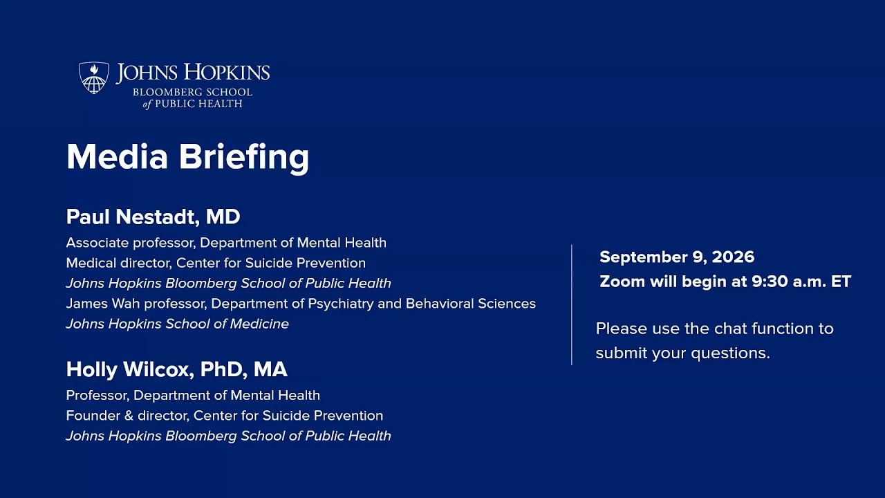 Media Briefing: Suicide Trends and Effective Prevention Strategies