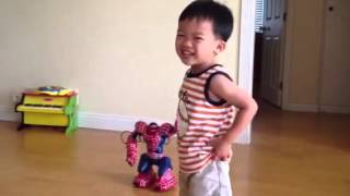 Dancing with Spider-Man robot