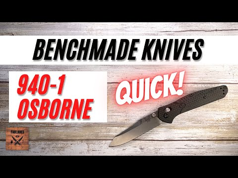 Benchmade 940-1 Osborne Axis Lock Pocketknife, Carbon Fiber and S90V. Fablades Quick Review