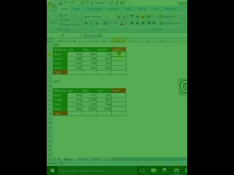 AutoSum in excel?
