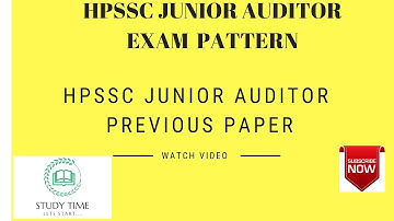 || JUNIOR AUDITOR || || HPSSC Junior Auditor Previous Year Paper ||  | Junior Auditor Old Paper |