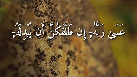 سورة التحريم (آية ٥-٧)