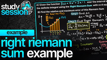 Right Riemann Sum With Equal SubIntervals Example | Numerical Methods
