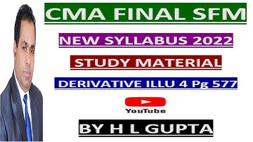 CMA FINAL SFM NEW SYLLABUS DERIVATIVE ILLUS 4 PAGE NO, 577  BY H L GUPTA