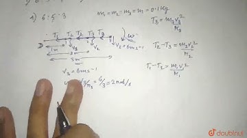 Three small balls each of mass 100 gm are attached at distance of1 m, 2 m and 3 m from end D of ...