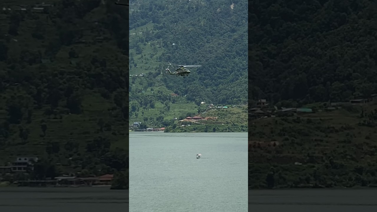 AgustaWestland AW139 twin engined helicopter of Nepal Army. 