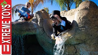 Sneak Attack Squad Nerf Rival Pool Battle! Fancy Ethan Vs. Cole in a Mansion!