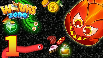 Worms Zone .io - Hungry Snake | Gameplay Walkthrough | Part 1 (Android, iOS)