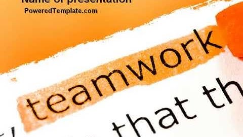 Teamwork Principles PowerPoint Template by PoweredTemplate.com
