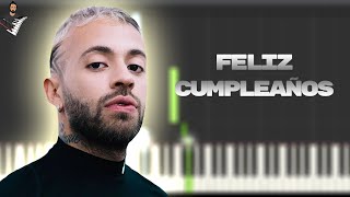 Feid - Feliz Cumpleaños Ferxxo | Instrumental Piano Tutorial / Partitura / Karaoke / MIDI