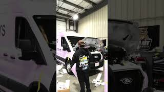 Jordan's Furniture van graphics installation