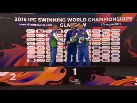 Men's 50m Freestyle S12 | Victory Ceremony | 2015 IPC Swimming World Championships Glasgow